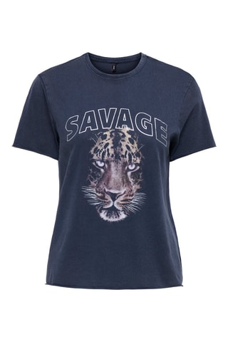 T-shirt regular en coton biologique - Bleu marine