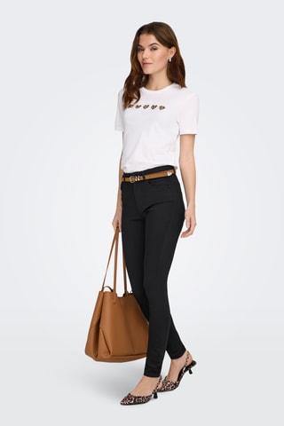 Jean skinny taille haute - Noir