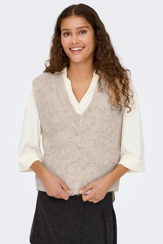 Pull sans manches - Beige
