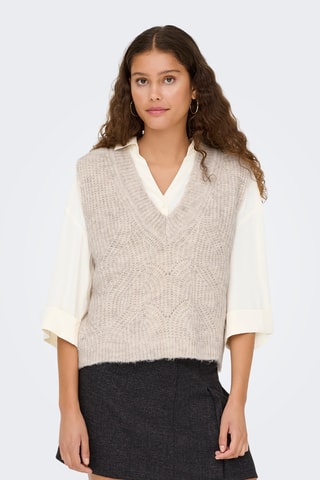 Pull sans manches - Beige