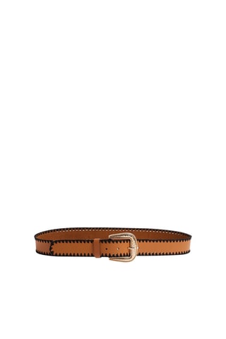 Ceinture en cuir - Marron - Etam