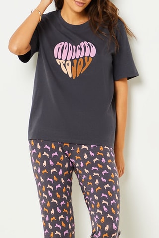 T-shirt de pyjama Cenid - Anthracite - Etam