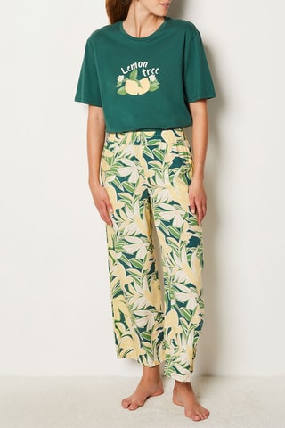 Pantalon - Vert et jaune - Etam