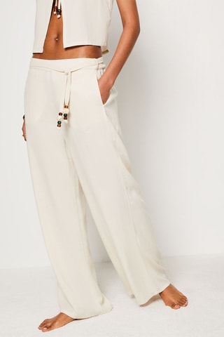 Pantalon de plage en lin - Ecru