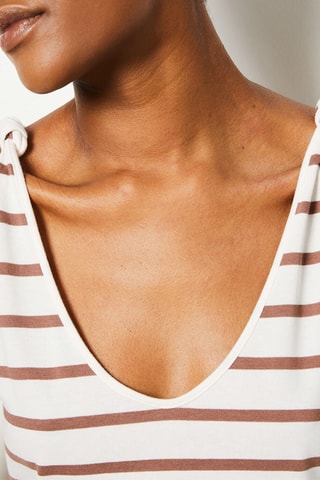 Débardeur Cilino - Blanc et marron