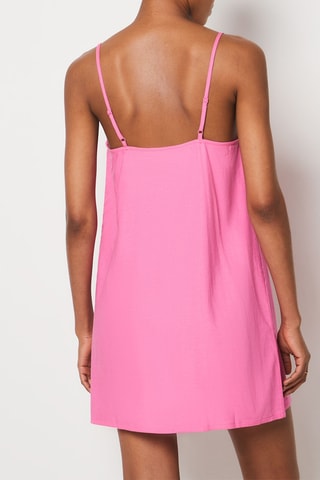 Robe de plage en lin Adribspes24 - Fuchsia