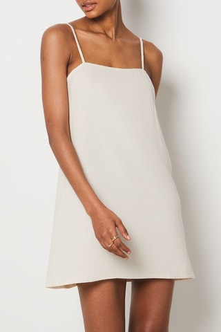 Robe de plage en lin Adribspes24 - Beige