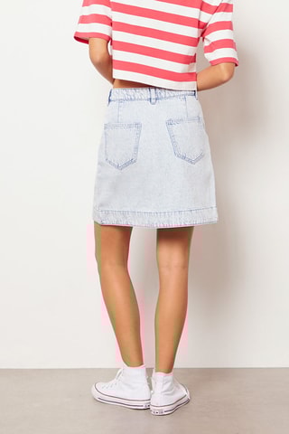 Jupe portefeuille en jean - Bleu