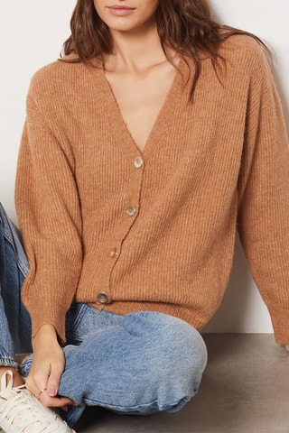 Gilet en laine et alpaga - Camel