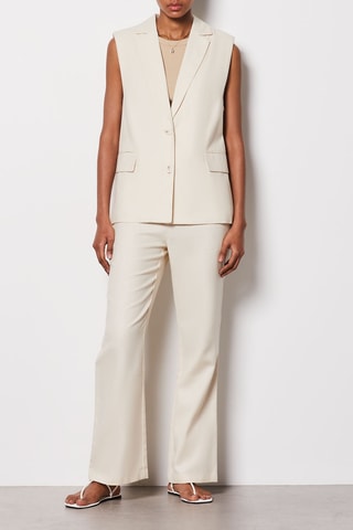 Veste en lin sans manches - Beige