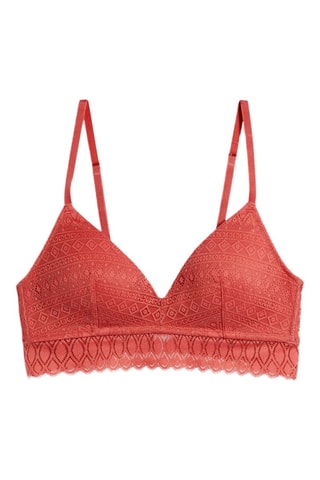 Soutien-gorge ampliforme Gravure - Rouge brique