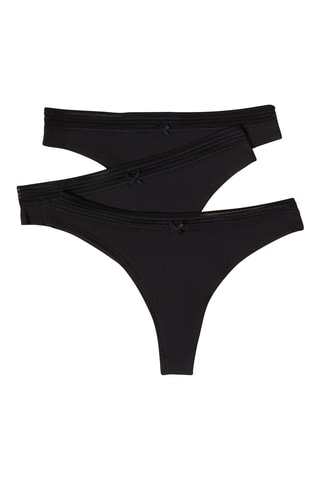 3 tangas Absolu Confort - Noir