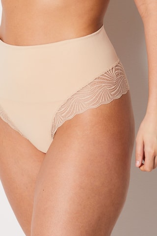 Tanga taille haute Power Lacey - Beige