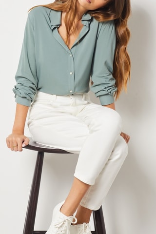 Jean taille haute Momi - Blanc