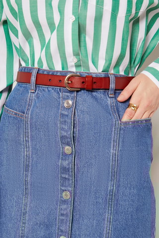 Ceinture en cuir Faustine - Beige