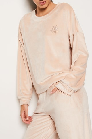 Sweat en velours Maylie - Beige