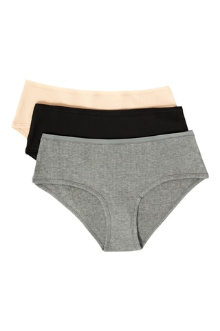 3 shortys John - Gris et saumon