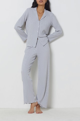 Chemisier de pyjama Coly - Gris clair