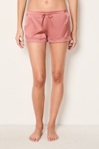 Short de pyjama en soie Milky - Rose