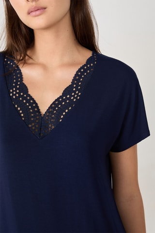 Chemise de nuit Josephine - Bleu marine