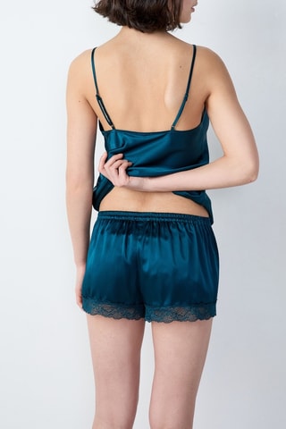 Short de pyjama en soie Milky - Vert