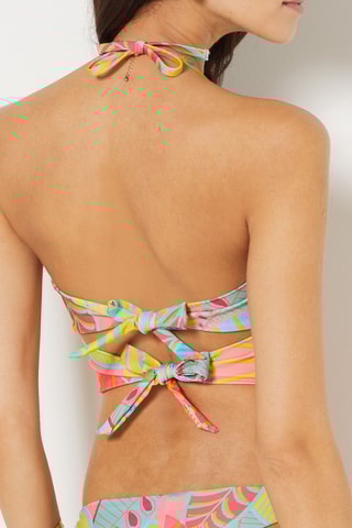 Haut de maillot Peachy - Corail et jaune