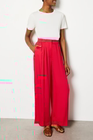 Pantalon taille haute Aiza - Rouge