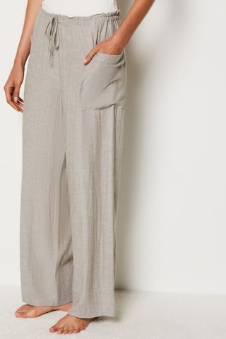 Pantalon en lin taille haute Sonny - Kaki