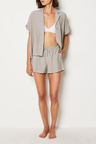 Chemisier de pyjama en lin Sonny - Kaki