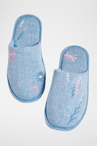 Pantoufles en lin Beline - Ecru