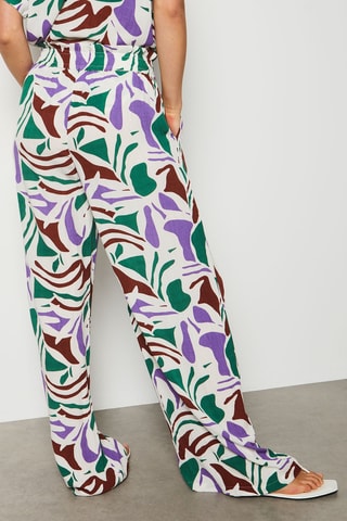 Pantalon Camelia - Blanc et vert