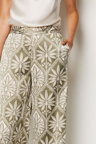 Pantalon Silan - Vert olive et blanc