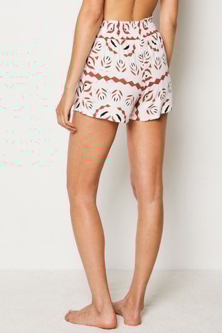 Short Surie - Rouge brique et blanc