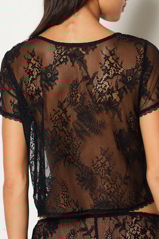 Top en dentelle Impertinente - Noir