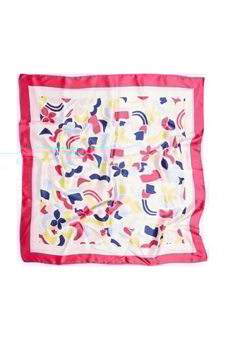 Foulard Ismael - Blanc et fuchsia
