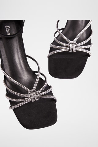 Sandales à talons Ilanga - Noir et argenté