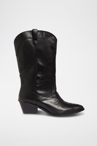 Bottes en cuir Indy - Noir
