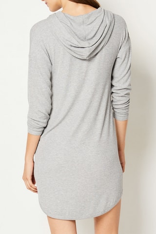 Chemise de nuit à capuche Luke - Gris clair chiné