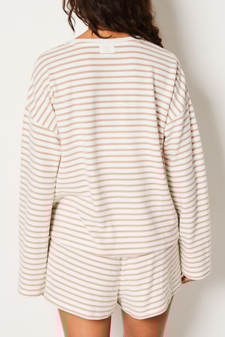 Sweat Paby - Beige et blanc