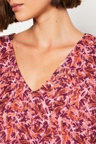 Robe patineuse Patus - Rose foncé et orange