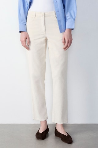 Pantalon en velours Enory - Blanc