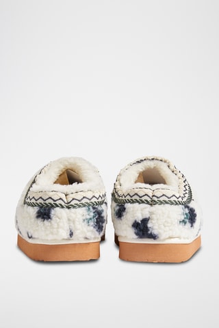 Pantoufles fourrées Willan - Ecru et noir