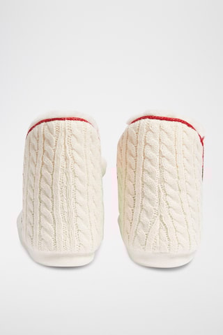 Pantoufles montantes fourrées Gaetan - Ecru