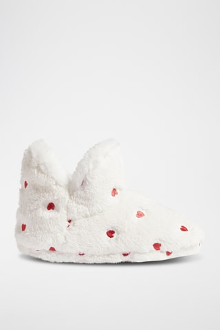 Pantoufles montantes fourrées Gille - Ecru