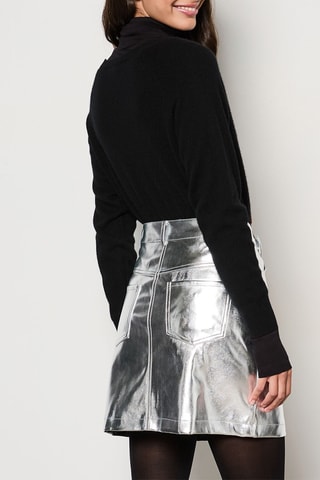 Jupe droite Melanie - Argenté