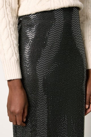 Jupe droite taille haute Firis - Noir