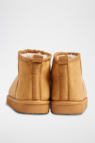 Pantoufles montantes fourrées Mesnut - Marron clair