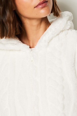 Poncho à capuche Mariany - Ecru