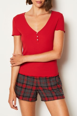 Pyjama Gavino - Gris foncé et rouge