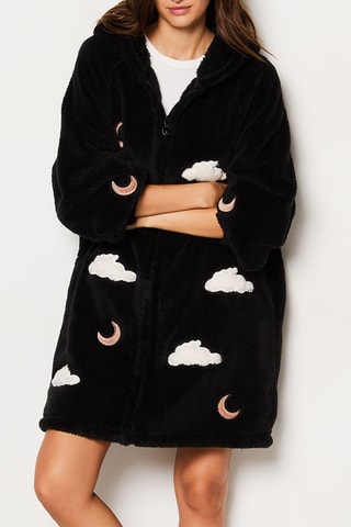 Kimono à capuche Milena - Noir